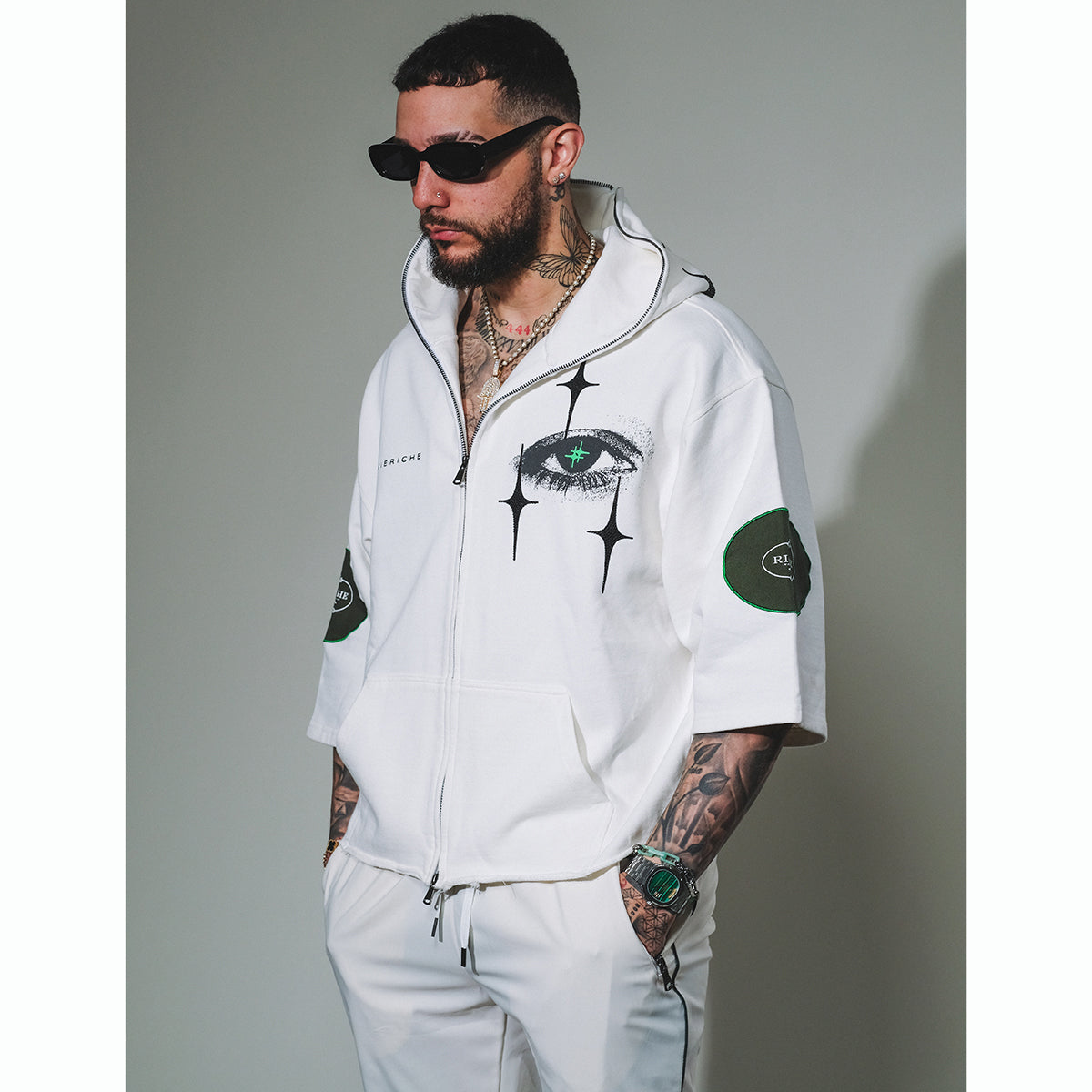 Digiworld zip hoodie Off White by Vie+Riche
 - 1
