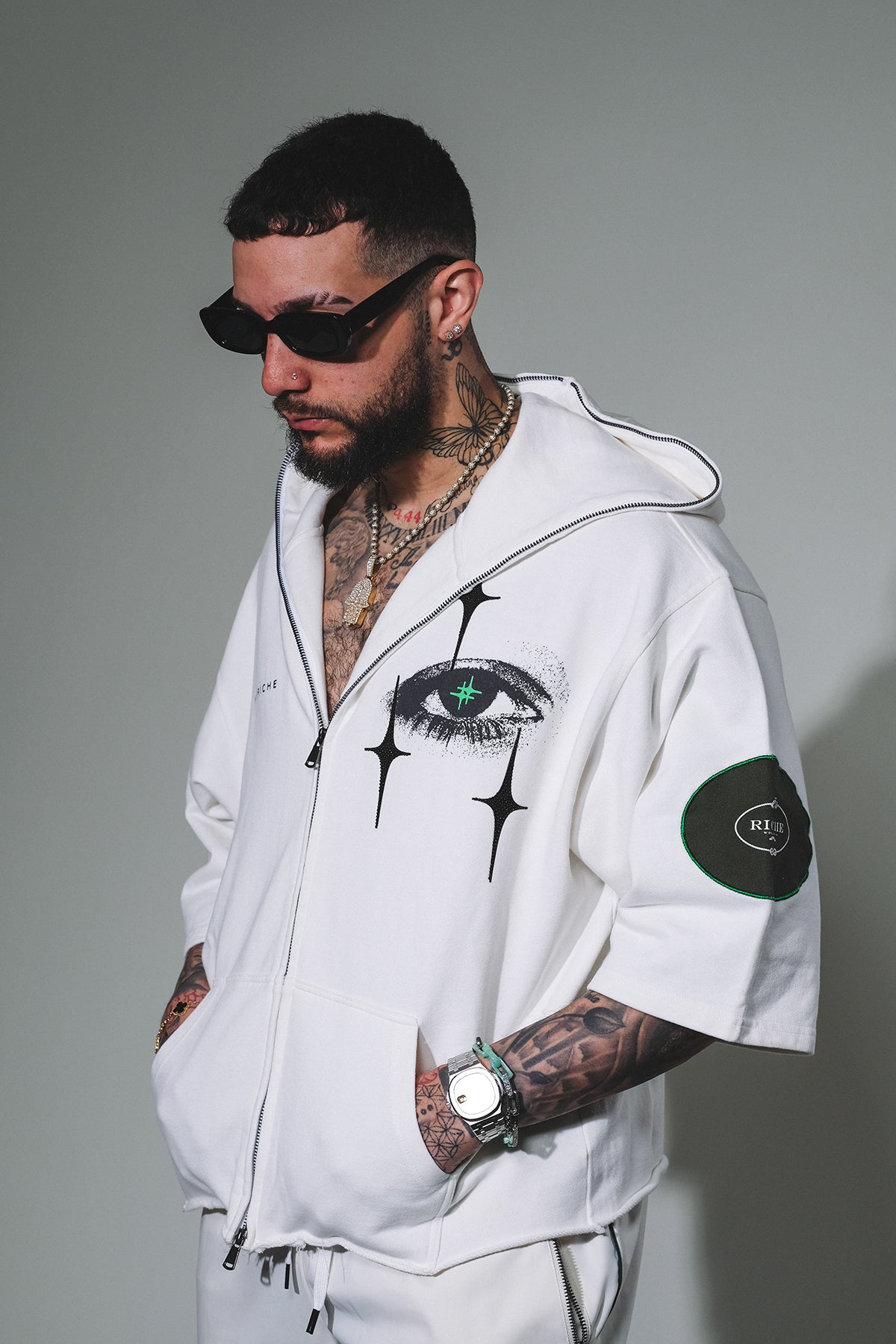 Digiworld zip hoodie Off White by Vie+Riche
 - 5
