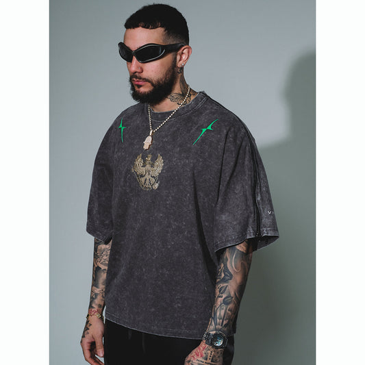 Waterloo badge tee Gray Acid Ash by Vie+Riche
 - 1