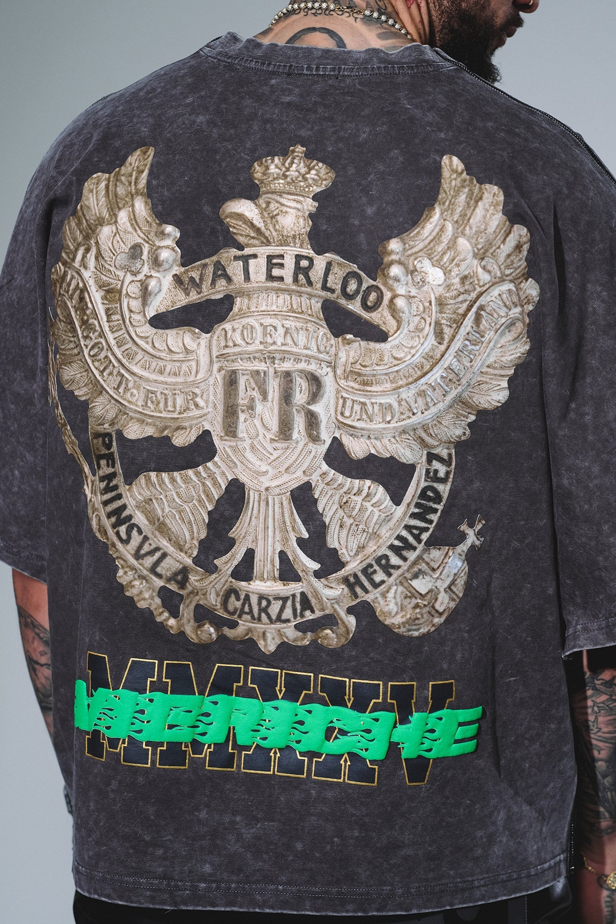 Waterloo badge tee Gray Acid Ash by Vie+Riche
 - 5
