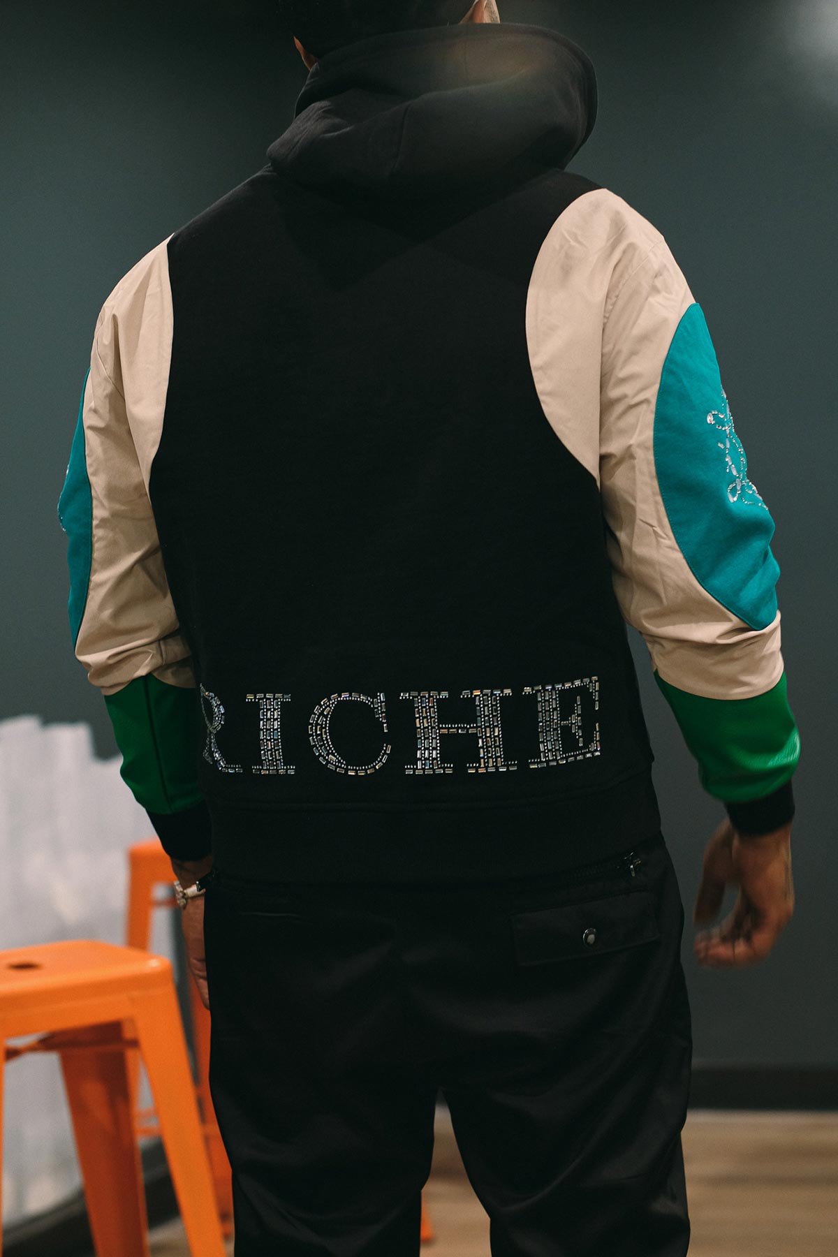 Embossed v hoodie Black by Vie+Riche
 - 6