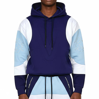Embossed v hoodie