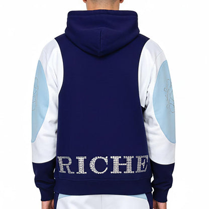 Embossed v hoodie