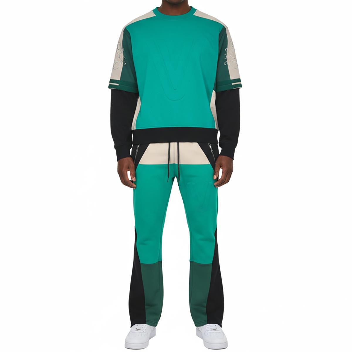 Heart check crew set Green by Vie+Riche
 - 1