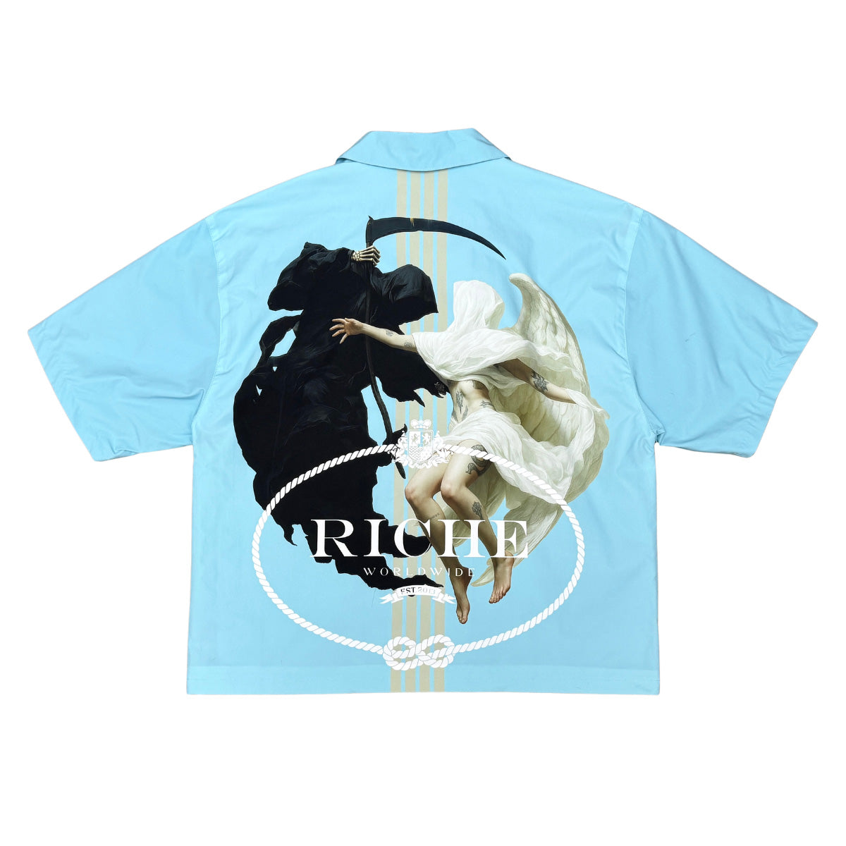 Goated shirt short set Blue by Vie+Riche - 3