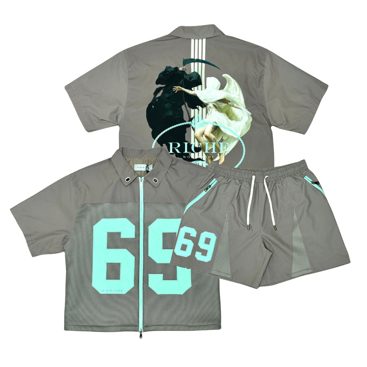 Goated shirt short set Mocha by Vie+Riche - 1