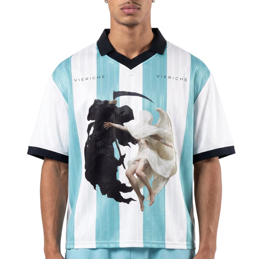 Duality Striped Collared Soccer Jersey