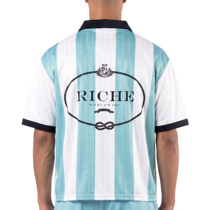 Duality Striped Collared Soccer Jersey Streetwear VR-MTO - 2 | Vie-Riche