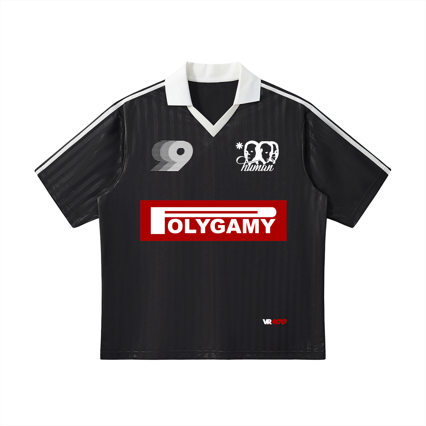 Polygamy Striped Soccer Jersey - 1 | Vie+Riche