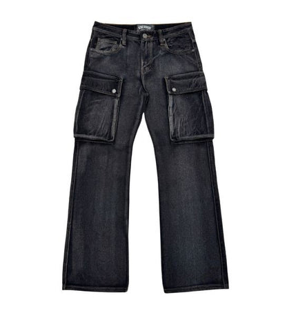 Premium side cargo western fit denim pant