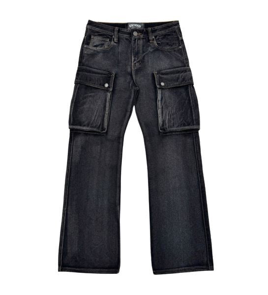 Premium side cargo western fit denim pant