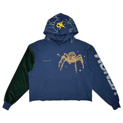 Venom biker cropped hoodie