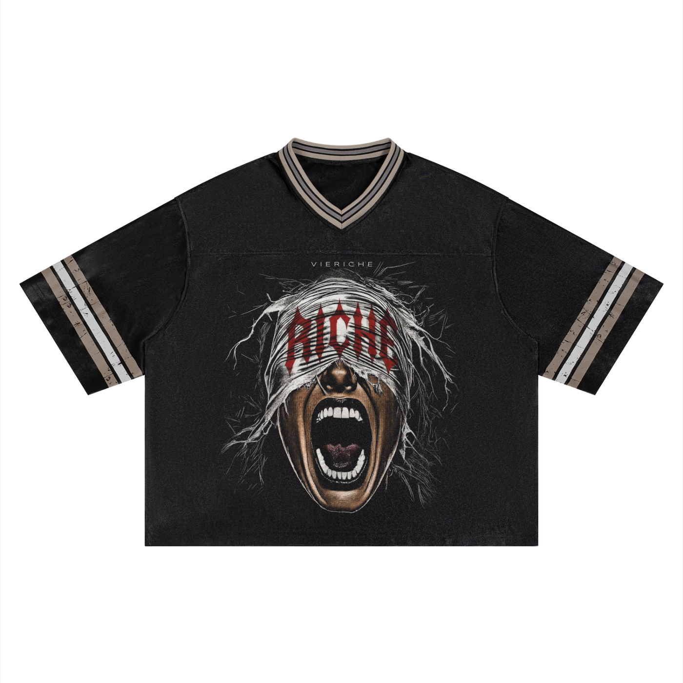 Night Scream Striped Soccer Jersey