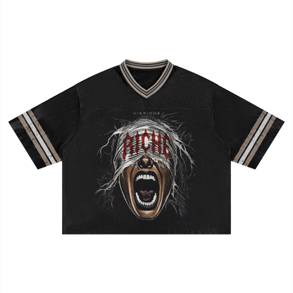 Night Scream Striped Soccer Jersey