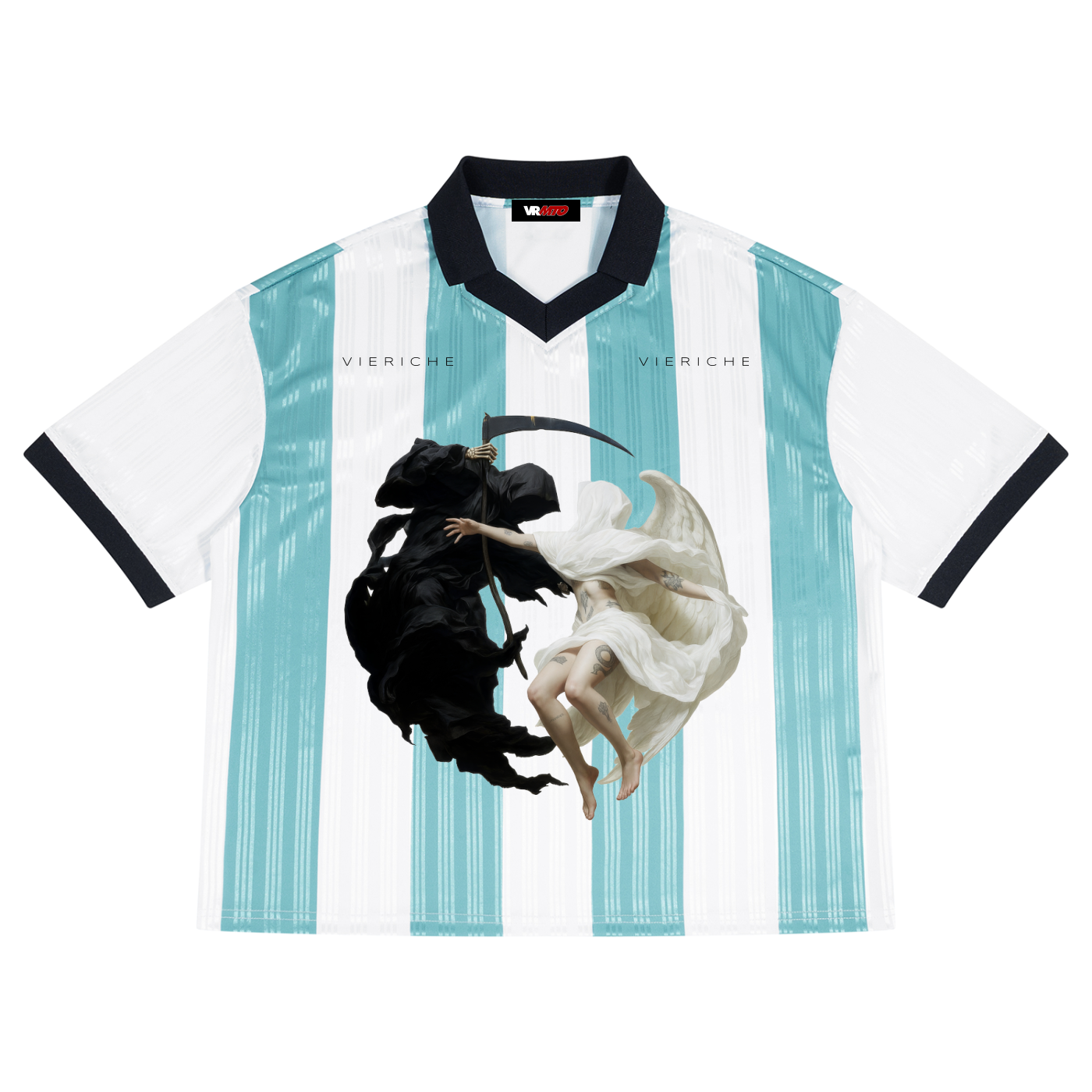 Duality Striped Collared Soccer Jersey