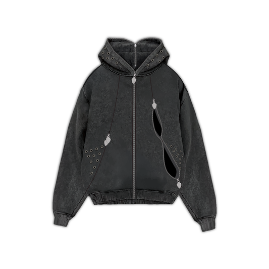 Garment-dyed, heavyweight cotton fleece hoodie | Unknown 1