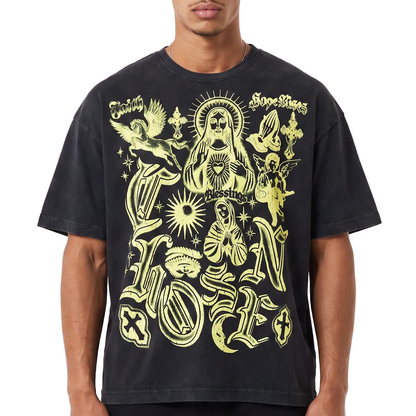 Blessings Neon Graphic Vintage Tee