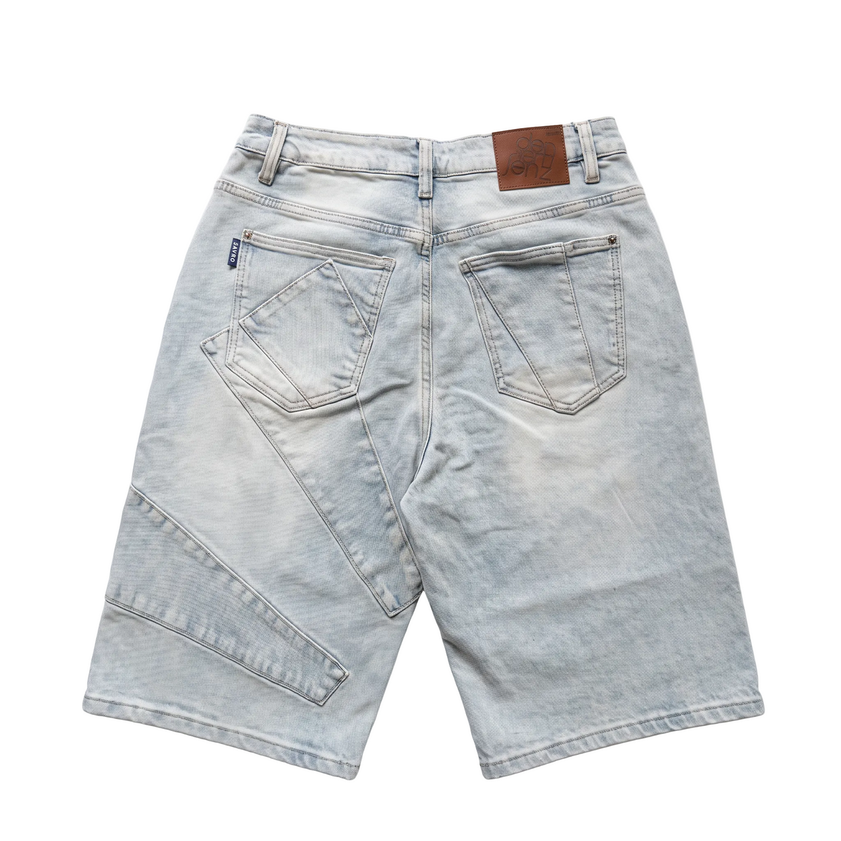 Panel Denim Jeans Shorts
