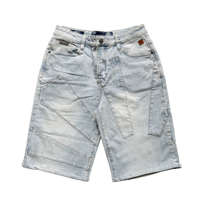 Panel Denim Jeans Shorts
