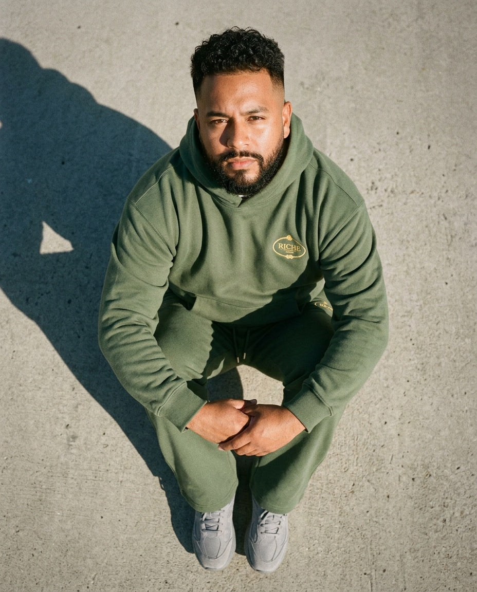 CORE hoodie set in Olive