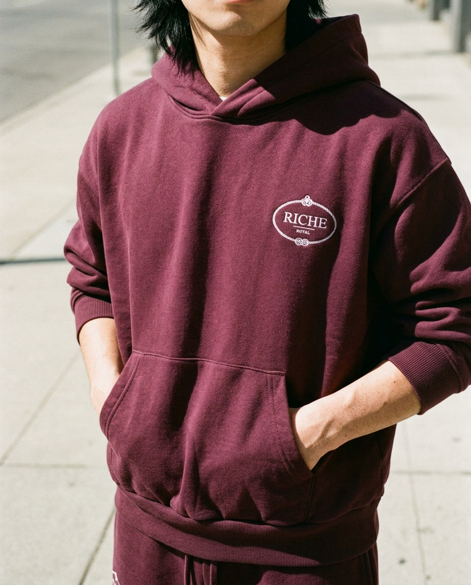CORE hoodie set in Wine