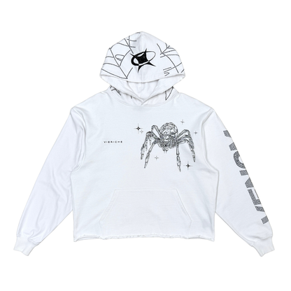 Venom biker cropped hoodie