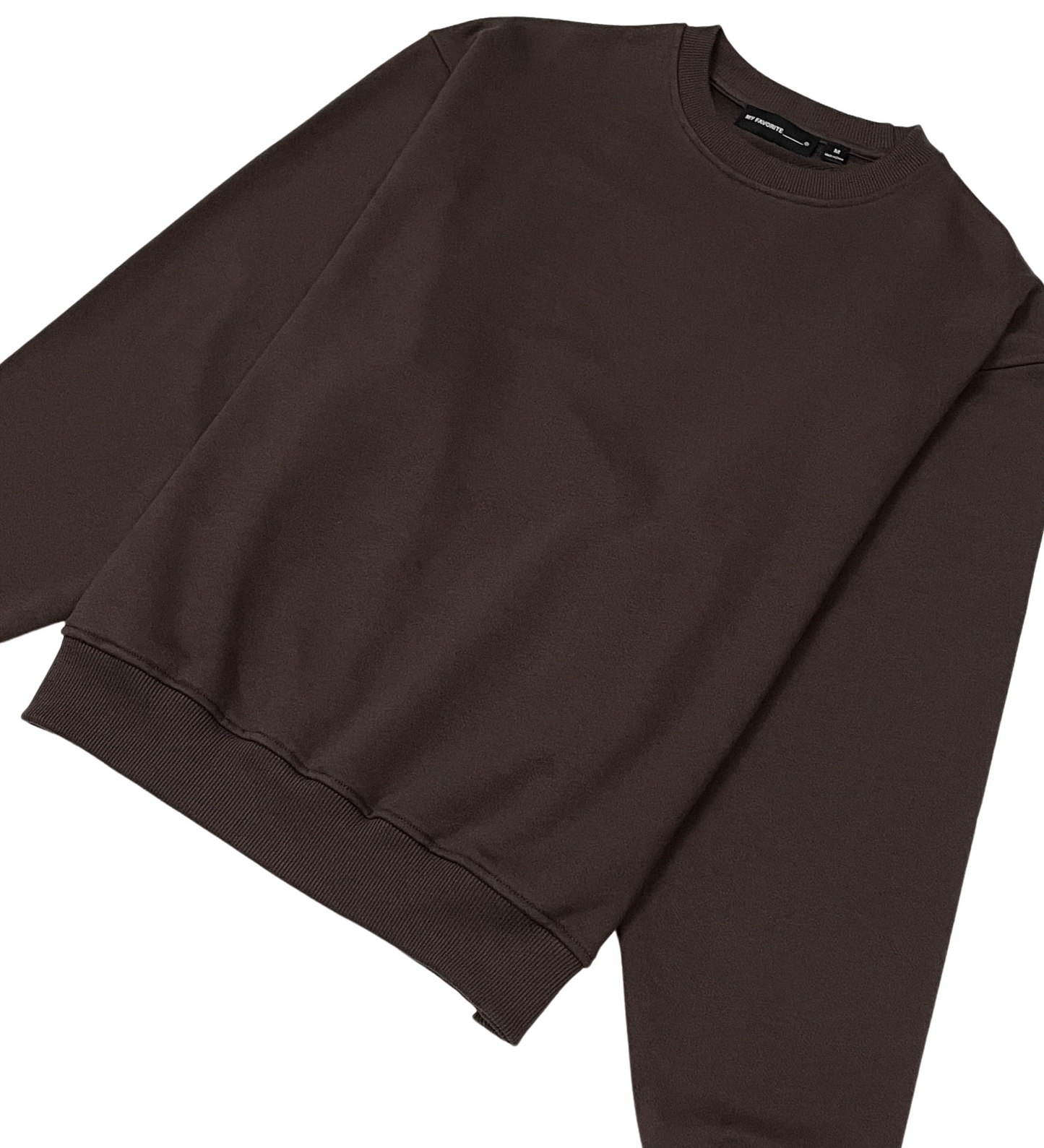 French terry crewneck sweater