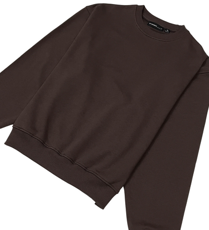 French terry crewneck sweater