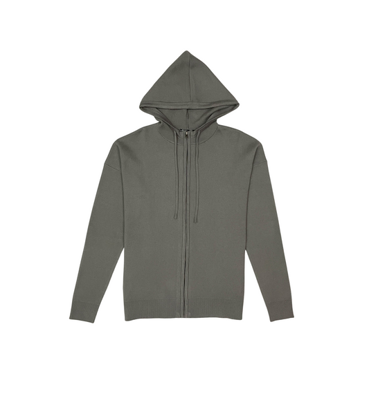 Viscos Poly Double Knit Zip Up Hoodie