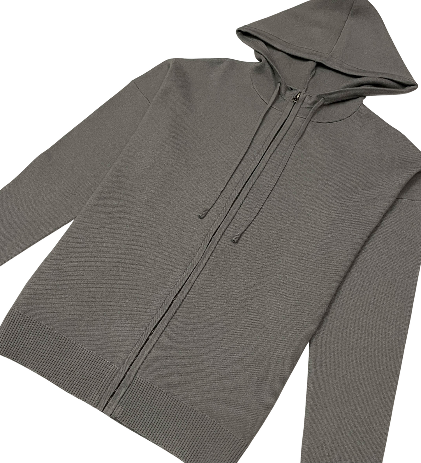 Viscos poly double knit zip up hoodie