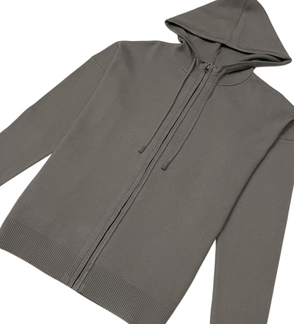Viscos poly double knit zip up hoodie