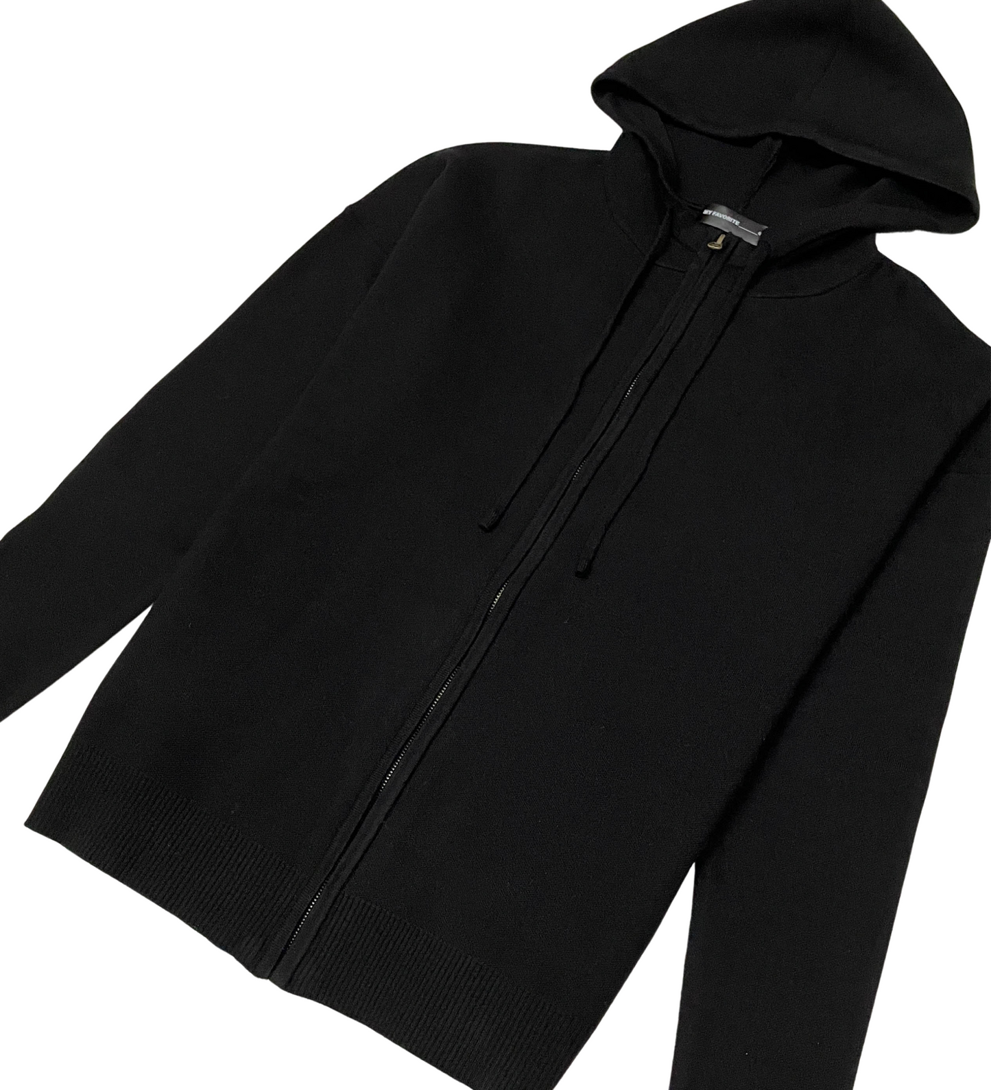 Viscos poly double knit zip up hoodie
