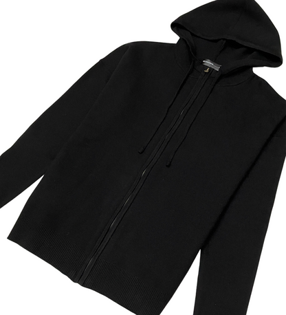 Viscos poly double knit zip up hoodie