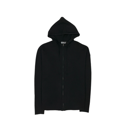 Viscos poly double knit zip up hoodie