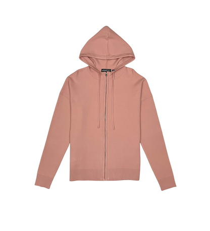 Viscos poly double knit zip up hoodie