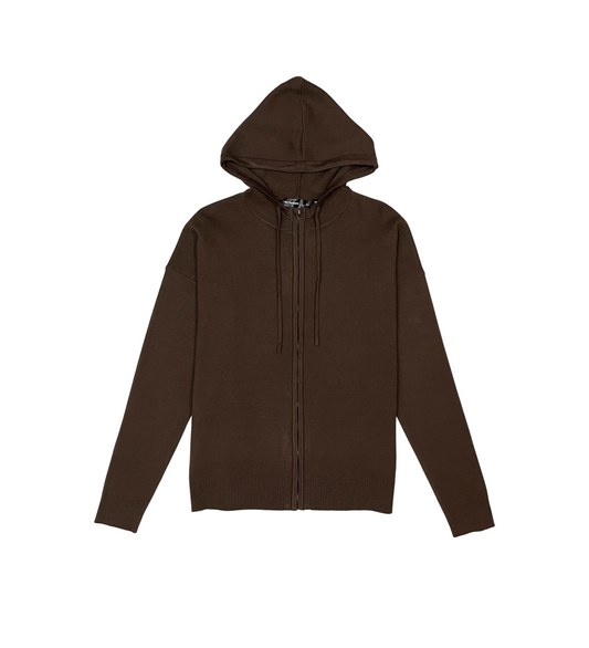 Viscos Poly Double Knit Zip Up Hoodie