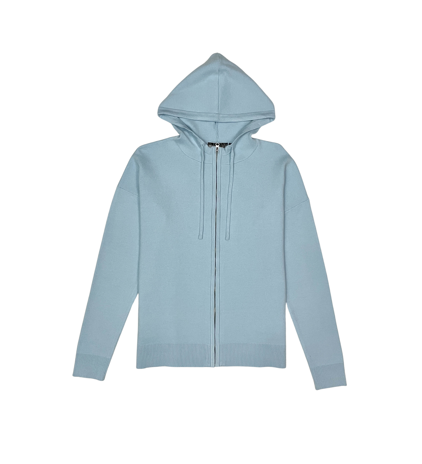 Viscos poly double knit zip up hoodie