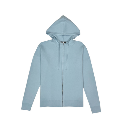 Viscos poly double knit zip up hoodie