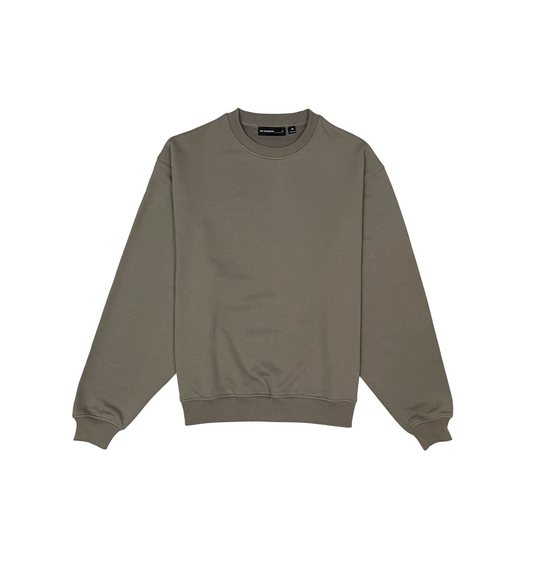 French terry crewneck sweater